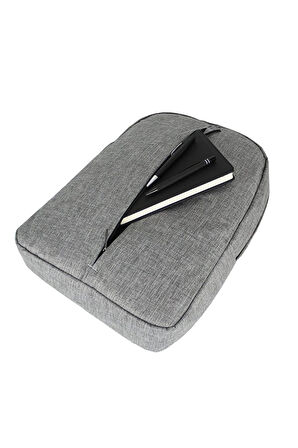 Keten Kumaş Ince Laptop Sırt Çantası 15,6'' Suya Dayanıklı Yüzey Darbe Emici Koruma