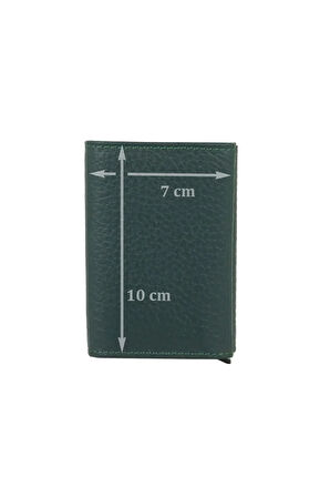 Otamatik Mekanizmalı Kartvizitlik Mıknatıslı Banknot Para Bölmeli Kartlık