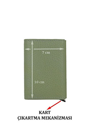 Otamatik Mekanizmalı Kartvizitlik Mıknatıslı Banknot Para Bölmeli Kartlık