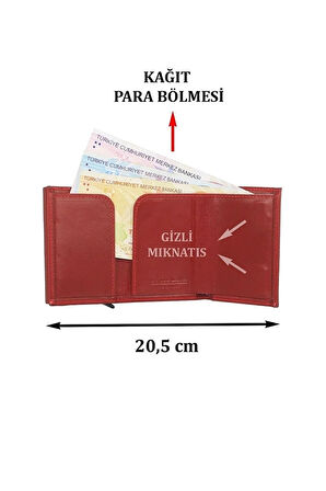 Otamatik Mekanizmalı Kartvizitlik Mıknatıslı Banknot Para Bölmeli Kartlık