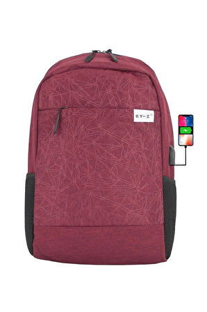 Usb Çıkışlı 15,6 Inç Leptop Sırt Çantası Suya Dayanıklı Ithal Kumaş Yan Cepli