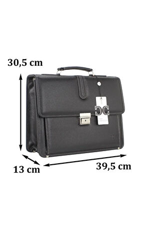 Kilitlenebilir 15.6 Inç Siyah Notebook Evrak Çantası