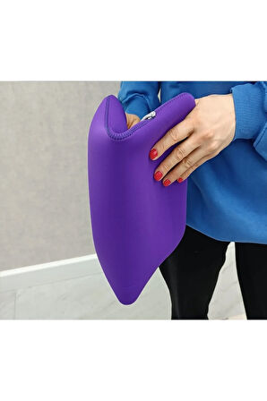 Suya Dayanıklı Neopren Notebook Tablet Ipad Macbook Pro Air Mor Laptop Kılıfı Çantası 13" Inç 15"