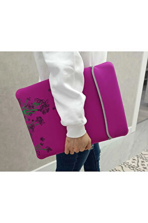 Suya Dayanıklı Neopren Notebook Tablet Ipad Macbook Pro Air Pembe Laptop Kılıfı Çantası 13" Inç 15"