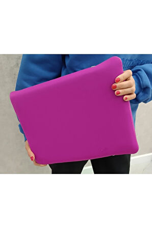 Suya Dayanıklı Neopren Notebook Tablet Ipad Macbook Pro Air Pembe Laptop Kılıfı Çantası 13" Inç 15"