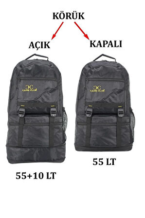 Körüklü Dağcı Spor Çantası Suya Dayanıklı Kumaş 65 Litre