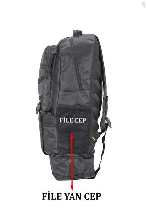 Körüklü Dağcı Spor Çantası Suya Dayanıklı Kumaş 65 Litre