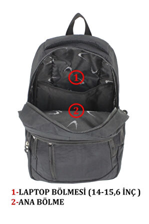 Kırinkıl Su Geçirmez Kumaş Büyük Boy Unisex Okul Sırt Ve Seyahat Çantası