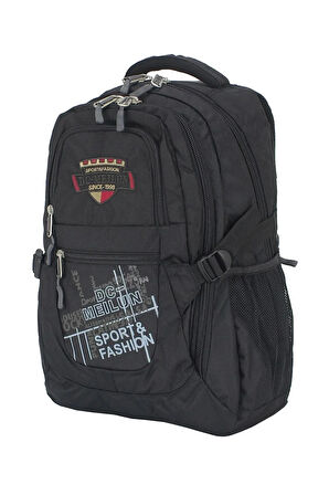 Ithal Siyah Sırt/okul Çantası Suya Dayanıklı Kumaş Ergonomik Sırt Destekli