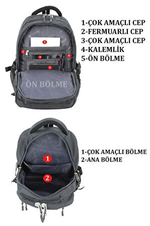 Ithal Okul Sırt Çantası Koruma Destekli Ergonomik Destekli Suya Dayanıklı Yüzey