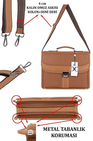 Erkek 15.6 Inç Notebook Çantası Taban Korumalı Kilit Menizmalı Omuz Taşıma