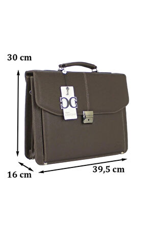15.6'' Inç Laptop Bölmeli Evrak Çantası Kilitli Oganizer Iç Gözlü Omuzda Taşıma
