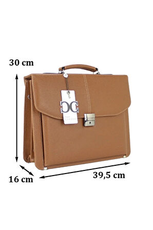 15.6'' Inç Laptop Bölmeli Evrak Çantası Kilitli Oganizer Iç Gözlü Omuzda Taşıma