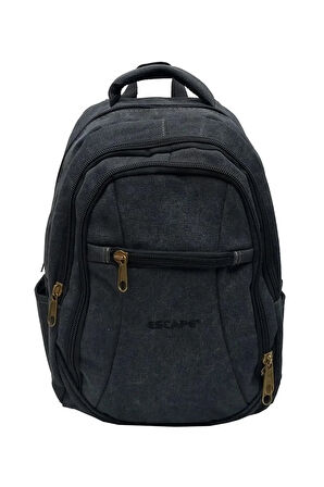 Kanvas Kumaş Laptop Sırt Çantası 15,6 Inç Darbe Dayanıklı Yüzey Su Geçirmez Materyal