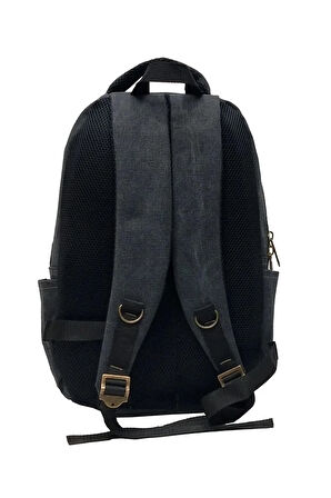 Kanvas Kumaş Laptop Sırt Çantası 15,6 Inç Darbe Dayanıklı Yüzey Su Geçirmez Materyal