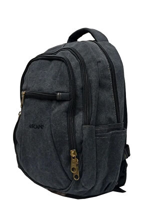 Kanvas Kumaş Laptop Sırt Çantası 15,6 Inç Darbe Dayanıklı Yüzey Su Geçirmez Materyal