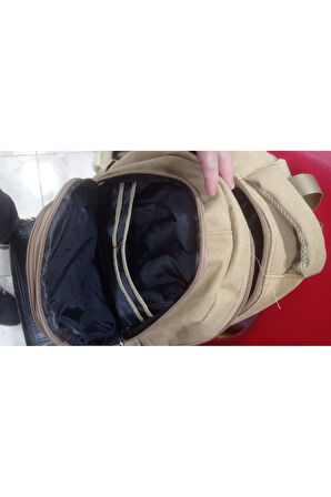 Kanvas Kumaş Laptop Sırt Çantası 15,6 Inç Darbe Dayanıklı Yüzey Su Geçirmez Materyal