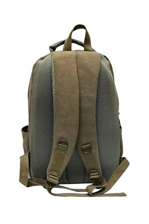 Kanvas Kumaş Laptop Sırt Çantası 15,6 Inç Darbe Dayanıklı Yüzey Su Geçirmez Materyal