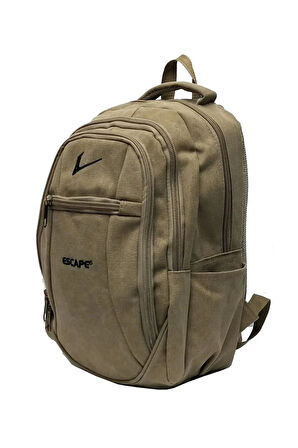 Kanvas Kumaş Laptop Sırt Çantası 15,6 Inç Darbe Dayanıklı Yüzey Su Geçirmez Materyal