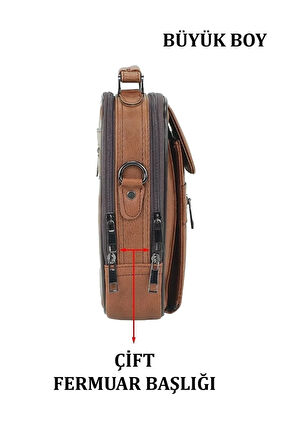 Büyük Boy Metal Kasalı Erkek El Ve Omuz Çantası