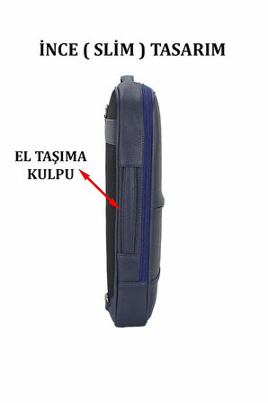 15,6" ve 16" inç Uyumlu Organize Bölmeli Yatay ve Dikey Kullanım El Çantası