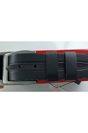 Hakiki Siyah Spor Erkek Deri Kemer