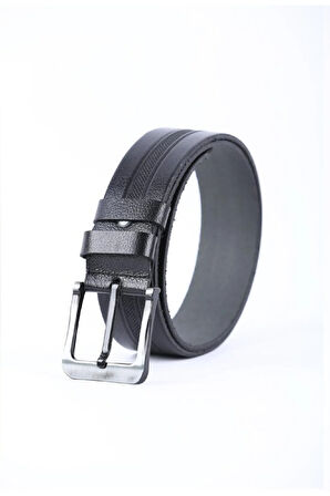 Hakiki Siyah Spor Erkek Deri Kemer