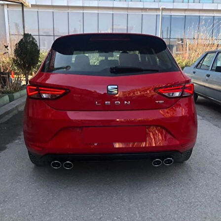 Seat Leon 2013-2020 Araca Özel Oem 4 Cıkışlı Difizör Pianoblack