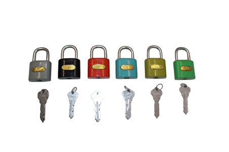 Diamond Brand Antika Mavi Asma Kilit Dolap Çanta Kilidi 1955 Model