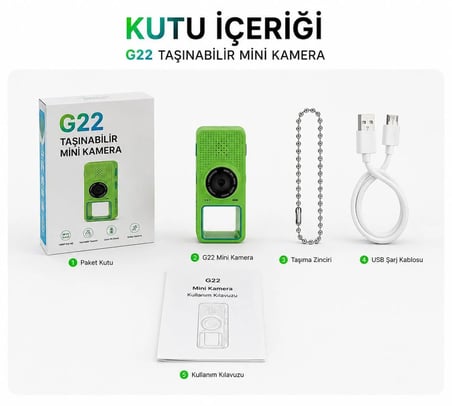 Taşınabilir Mini Dijital Kamera 1080P Full HD 2 İnç Ekranlı 