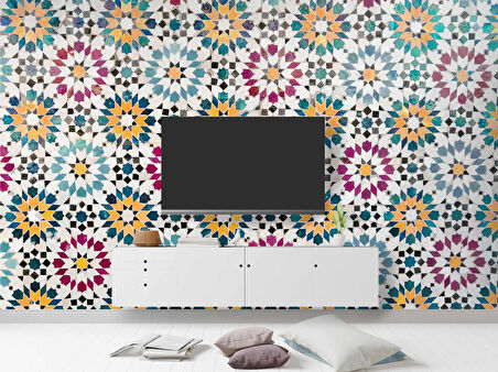 Turkuaz Mermer Desenli Duvar Kağıdı