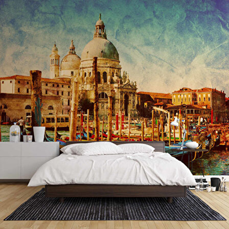 Eskitme Venedik Kilisesi Manzaralı Duvar Kağıdı