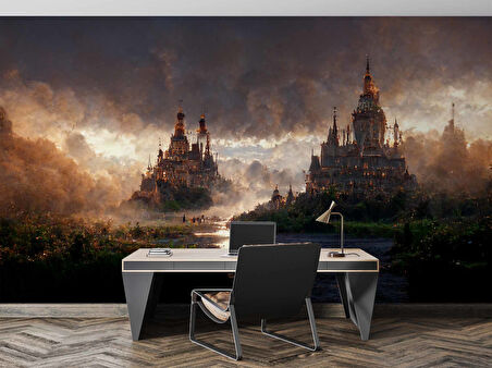 Sisli Şato Manzaralı Duvar Kağıdı