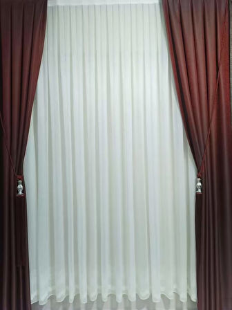 Karen Armül Tül Perde -(1x1) Pilesiz Dikiş 200 x 260