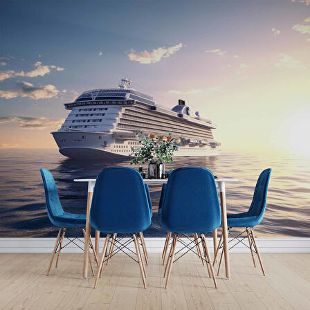 Okyanus ve Gemi Manzaralı Duvar Kağıdı