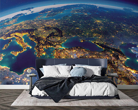 Okyanus ve Gemi Manzaralı Duvar Kağıdı