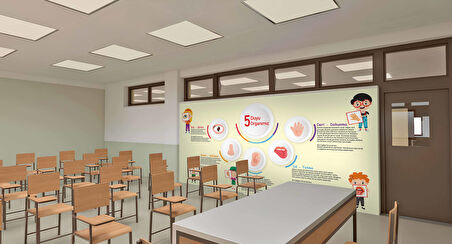 5 Duyu Organımız Okul Duvar Kağıdı