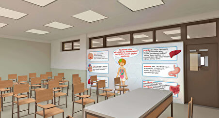 İç Organlarımız Okul Duvar Kağıdı Baskı