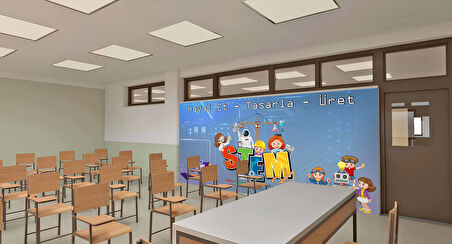 Robotik Kodlama Okul Duvar Kağıdı Baskı