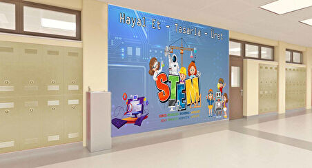 Robotik Kodlama Okul Duvar Kağıdı Baskı