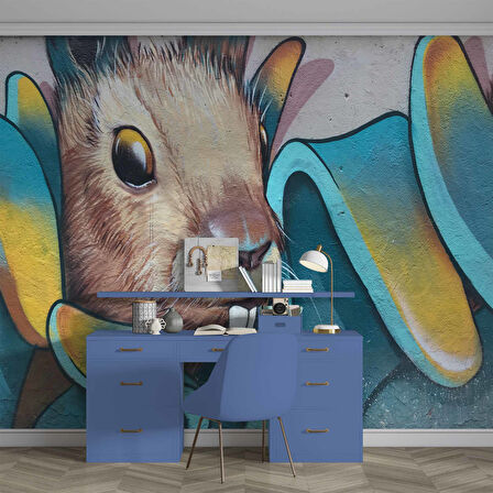 Grafitti Tavşan Temalı Duvar Kağıdı