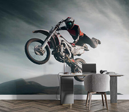Moto Spor Temalı Duvar Kağıdı