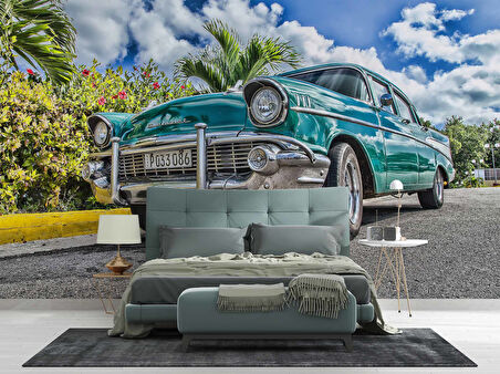 Klasik Chevrolet Araba Duvar Kağıdı Baskı