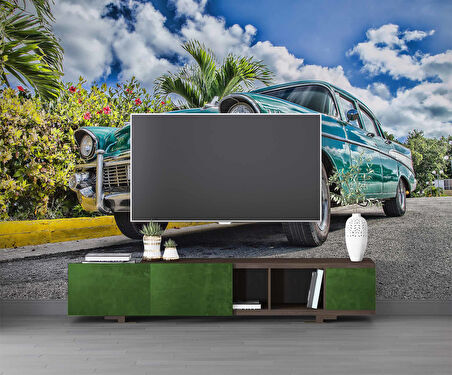 Klasik Chevrolet Araba Duvar Kağıdı Baskı