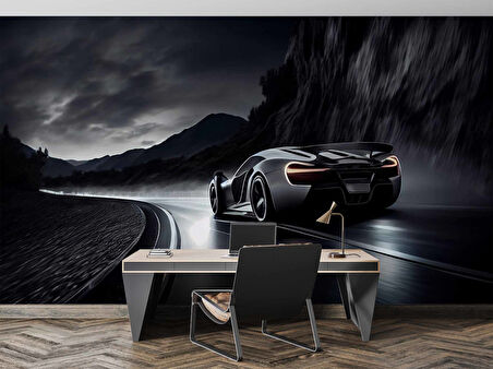 Araba Drift Duvar Kağıdı Baskı