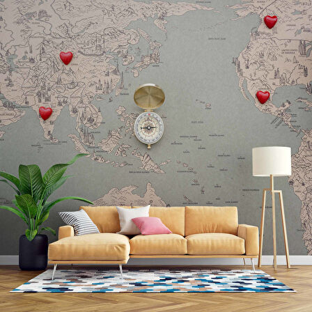 Turizm Dünya Haritası Duvar Kağıdı