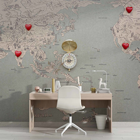 Turizm Dünya Haritası Duvar Kağıdı