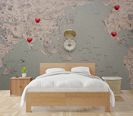 Turizm Dünya Haritası Duvar Kağıdı