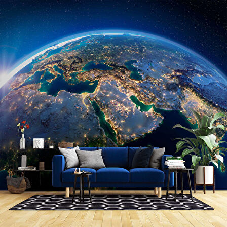 Uzaydan Dünya Görünüm Duvar Kağıdı