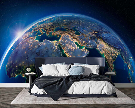 Uzaydan Dünya Görünüm Duvar Kağıdı